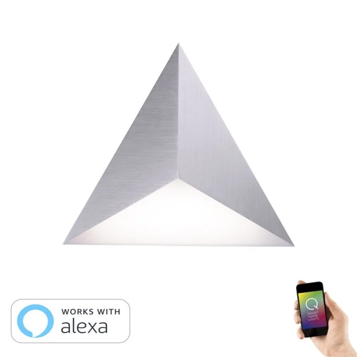 Paul Neuhaus Neuhaus Q-TETRA MASTER Aplique LED Níquel-mate, 1 luz, Mando a distancia, Cambia de color