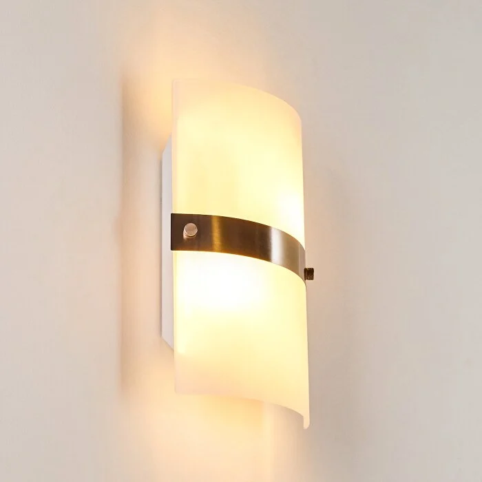 Paul Neuhaus SQUARE Aplique Color acero inoxidable, Blanca, 2 luces
