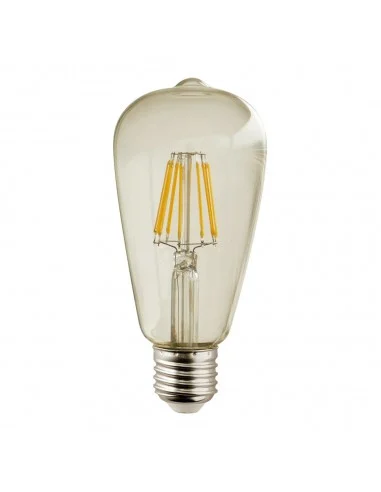 Bombilla E27 7W Pebetero ST64 - ALG - Bombilla LED con filamento decorativo, estilo vintage