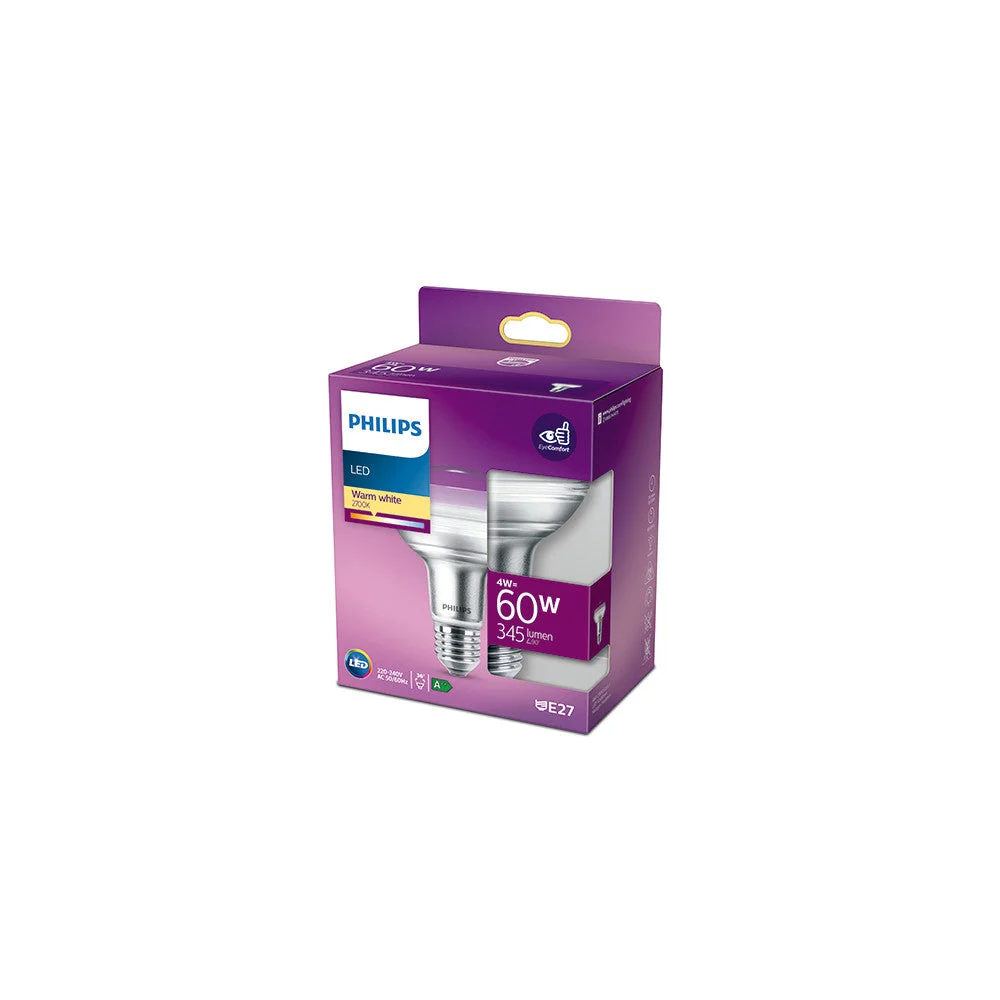 Bombilla LED Philips E27 R80 4W 410Lm 2700K [PH-929001891503