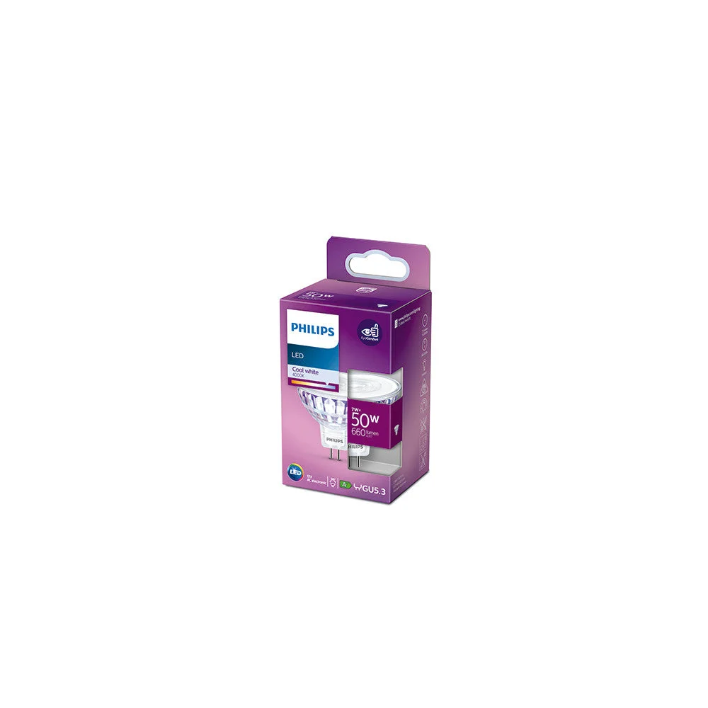 Bombilla LED Philips MR16 36D 7W 621Lm 4000K [PH-929001905055