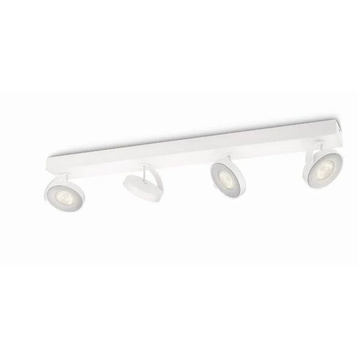 Philips Clockwork Lámpara de Techo LED Blanca, 4 luces