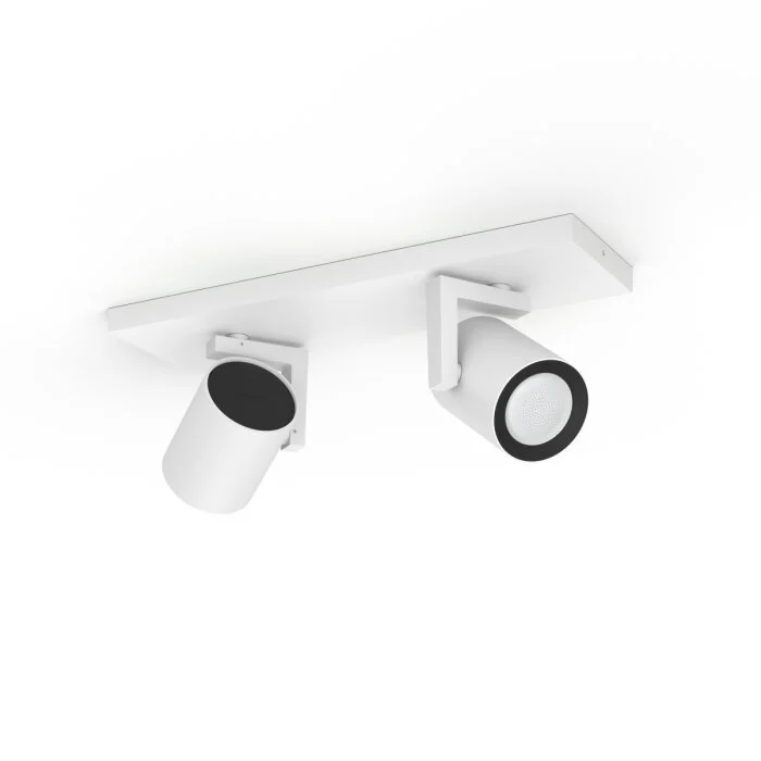 Philips Hue Ambiance White & Color Argenta Foco de techo Blanca, 2 luces, Cambia de color