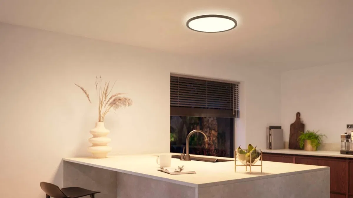 Tento Hue WA slim ceiling RD XL ⌀ 54cm. Black | Philips Hue