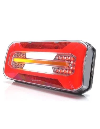 Piloto trasero LED con intermitente progresivo sin triangulo 12/24V 306mm con cable 2m IP66/68