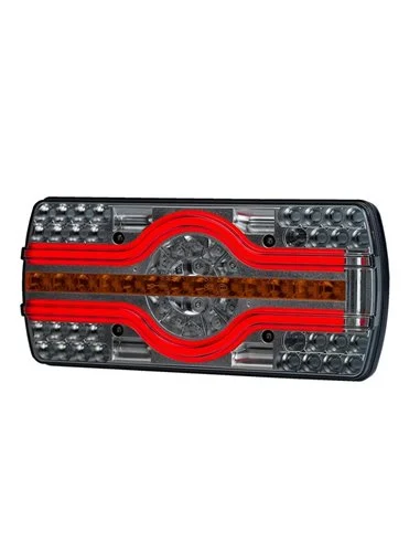 Piloto trasero LZD 2543 4 funciones, con cable, luz matrícula lateral, sin mano 12/24V IP68