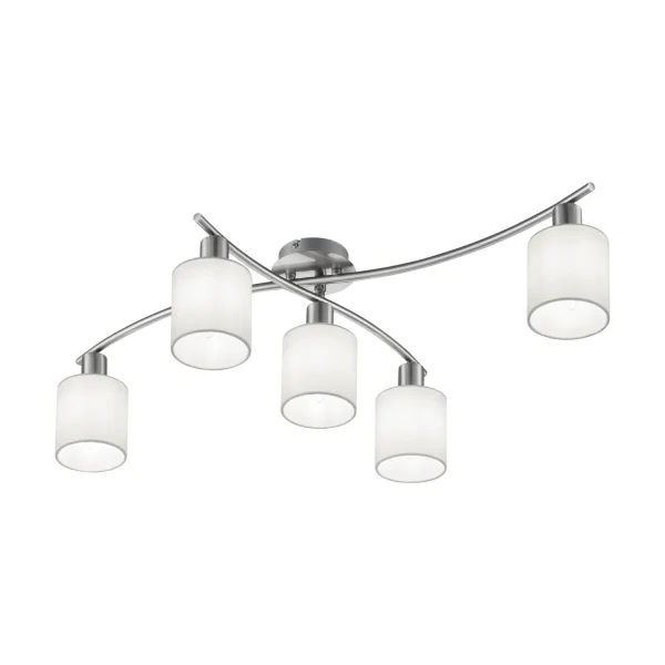 PLAFÓN DE TECHO 5 LUCES PICCOLO PANTALLA BLANCA