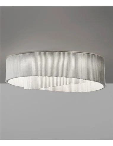 Plafón de techo Anel - a-emotional light - Plafón original con pantalla decorativa de acero blanco