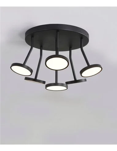 Plafón de techo Corvus - ACB - Lámpara LED decorativa con 6 luces