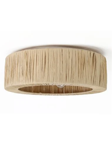 Plafón de techo Gareth - IDP Lampshades - Lámpara de rafia boho chic