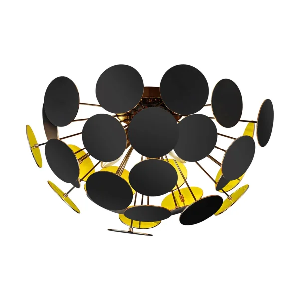 PLAFÓN DE TECHO KARIN NEGRO ORO