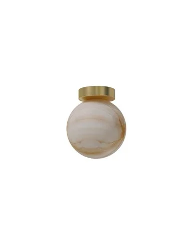 Plafón de techo Royal Simple - Robin - Pantalla esférica de alabastro, Ø 10 cm