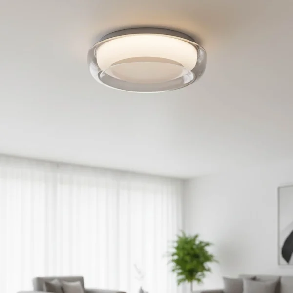 PLAFÓN LED 20W REGULABLE Ø30CM BLANCO/FUMÉ ECLORA