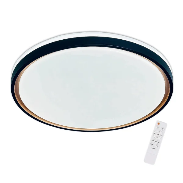 PLAFÓN LED 53W REGULABLE NEGRO ORO CIRCULAR TELLUS