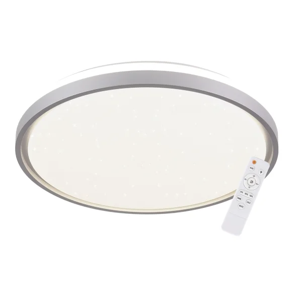 PLAFÓN LED 53W REGULABLE BLANCO PLATA CIRCULAR TELLUS