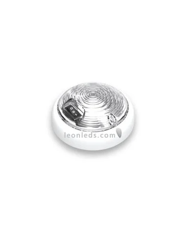 Plafón LED redondo con interruptor 12V-36V 4000K Ø14,3Cm Blanco