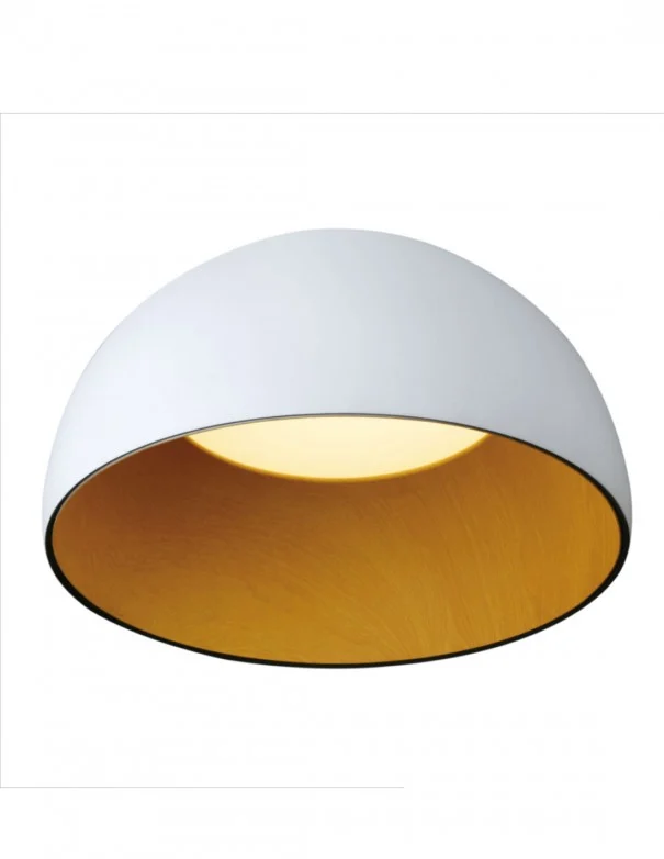 Plafón Semicírculo Blanco Led