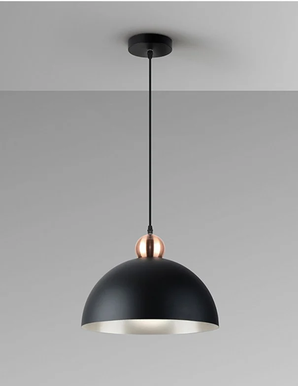 Polo Lámpara 1 Luz Negro Cobre Schuller