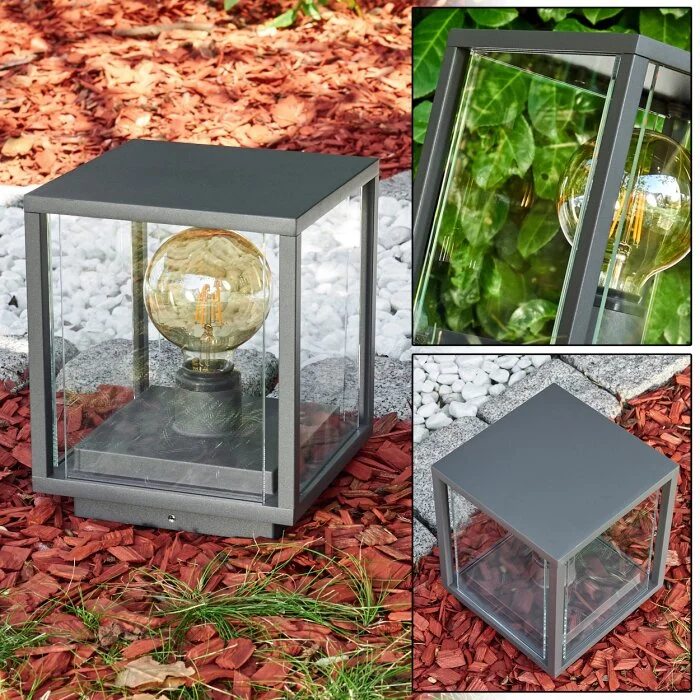 Poste de Jardín Wuorp Antracita, 1 luz