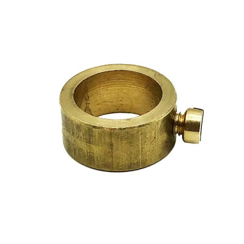 Prisionero metal latonado con tornillo para tubo 12mm