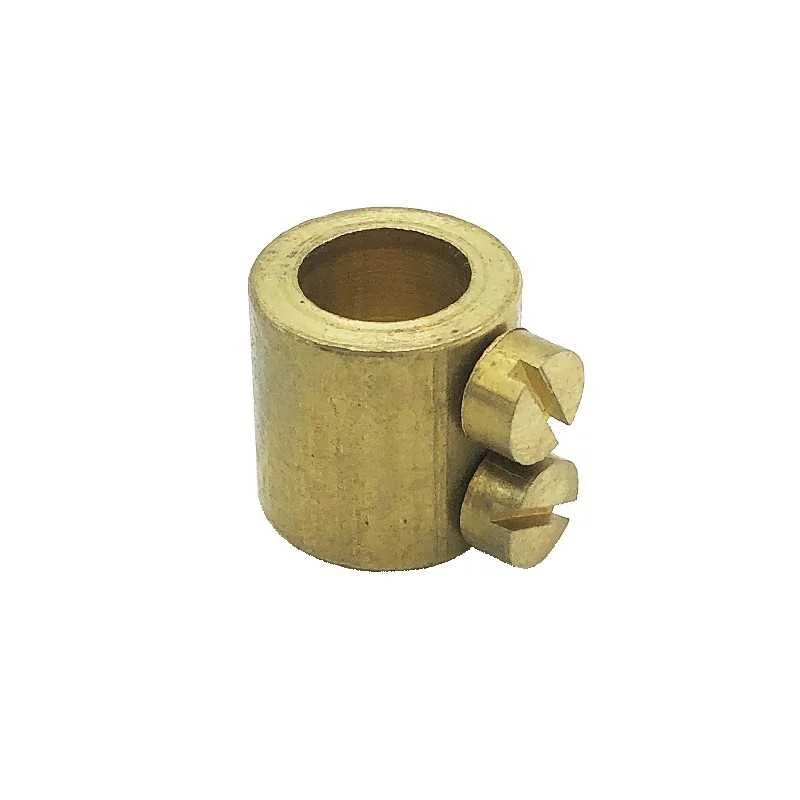 Prisionero metal latonado con tornillos para tubo de 12