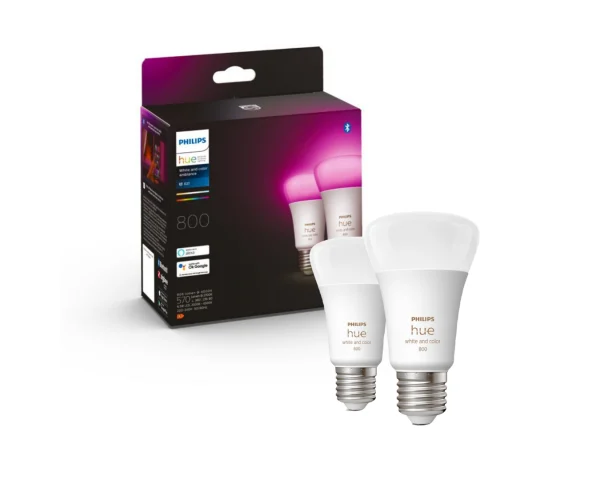 Pack bombillas inteligentes 6.5W E27 White and Color Ambiance - Philips Hue