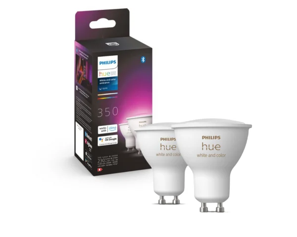 Pack bombillas inteligentes 4,3W GU10 White and Color Ambiance - Philips Hue
