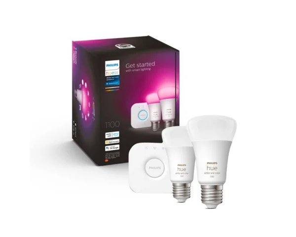 Kit de inicio iluminación inteligente E27 White and Color Ambiance | Philips Hue