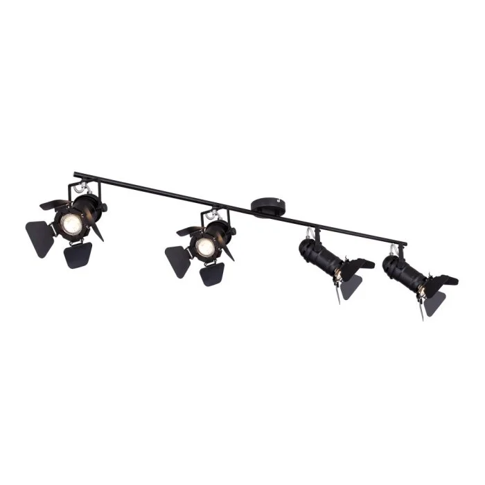 Proyector Globo EGON Negro, 4 luces