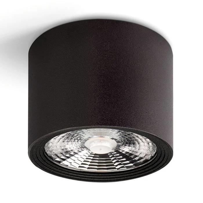 Any Lamp Foco LED Pukhet Montadas en superficie Negro 9W 800lm 30D - 830 Luz Cálida | 83mm