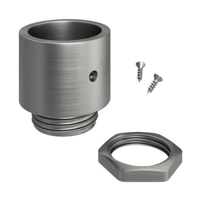 Racor metálico color zinc para tubo decorativo flexible Ø20 mm