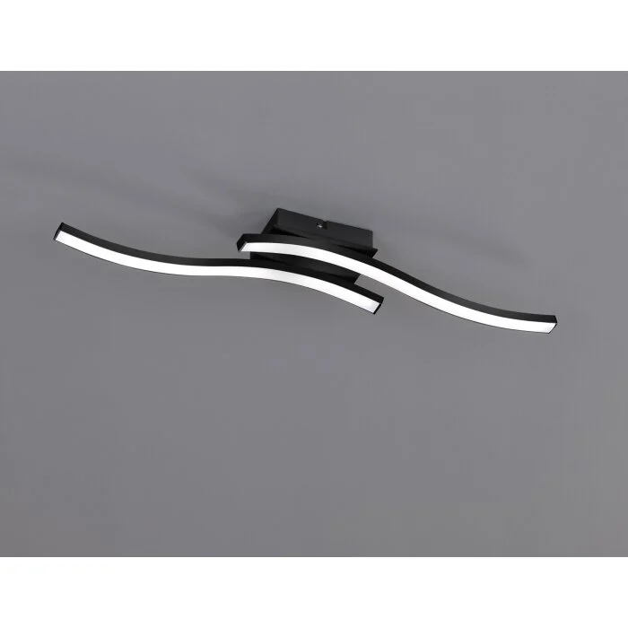 Reality Route Lámpara de Techo LED Negro, 2 luces