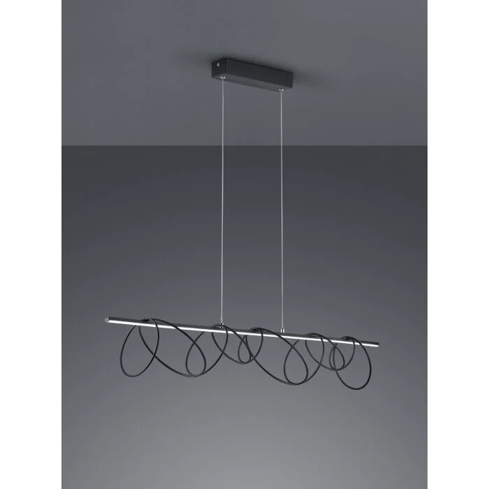 Reality Saba Lámpara Colgante LED Negro, 1 luz
