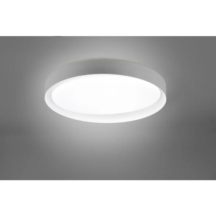 Reality Zeta Lámpara de Techo LED Gris, 1 luz, Mando a distancia