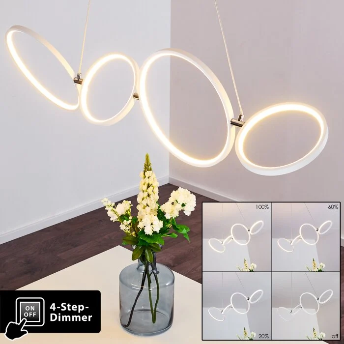 Rodekro Lámpara Colgante LED Blanca, 1 luz