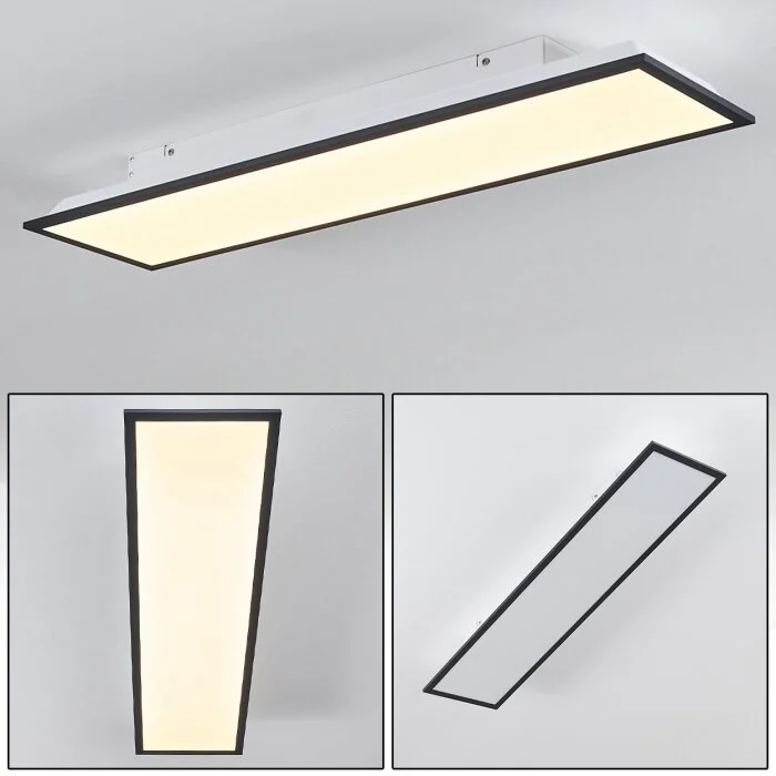 Salmi Lámpara de Techo LED Negro, Blanca, 1 luz