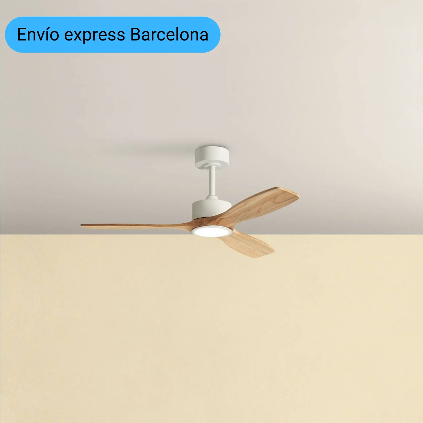 Ventilador Santorini M 112cm. madera y luz led | Mdc Lighting