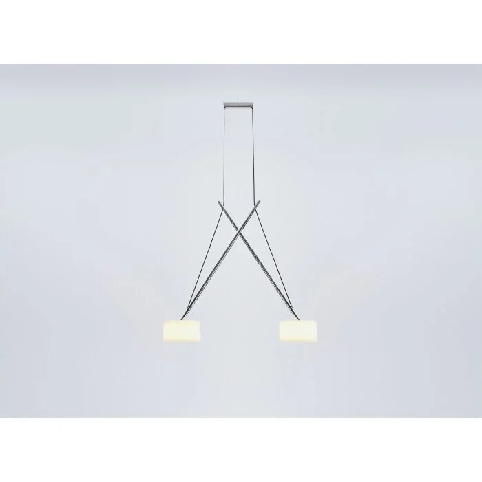 Serien Lighting TWIN Lámpara Colgante LED Cromo, 2 luces