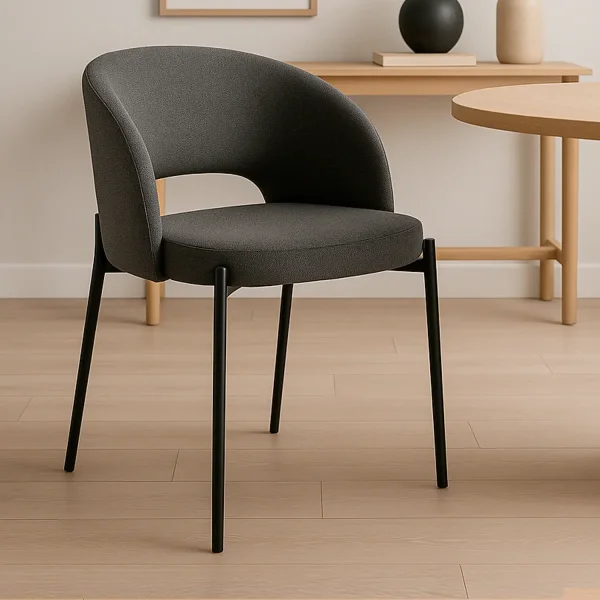 SILLA TAPIZADA GRIS CLOTILDE