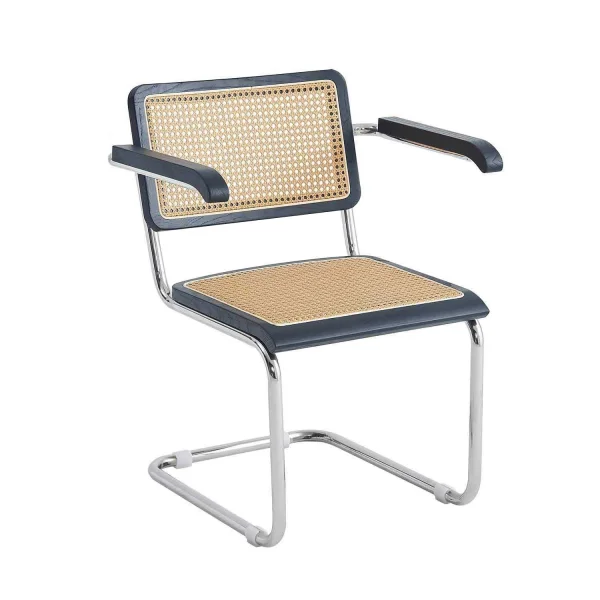 SILLÓN WEBSTER RECTO NEGRO RATÁN NATURAL