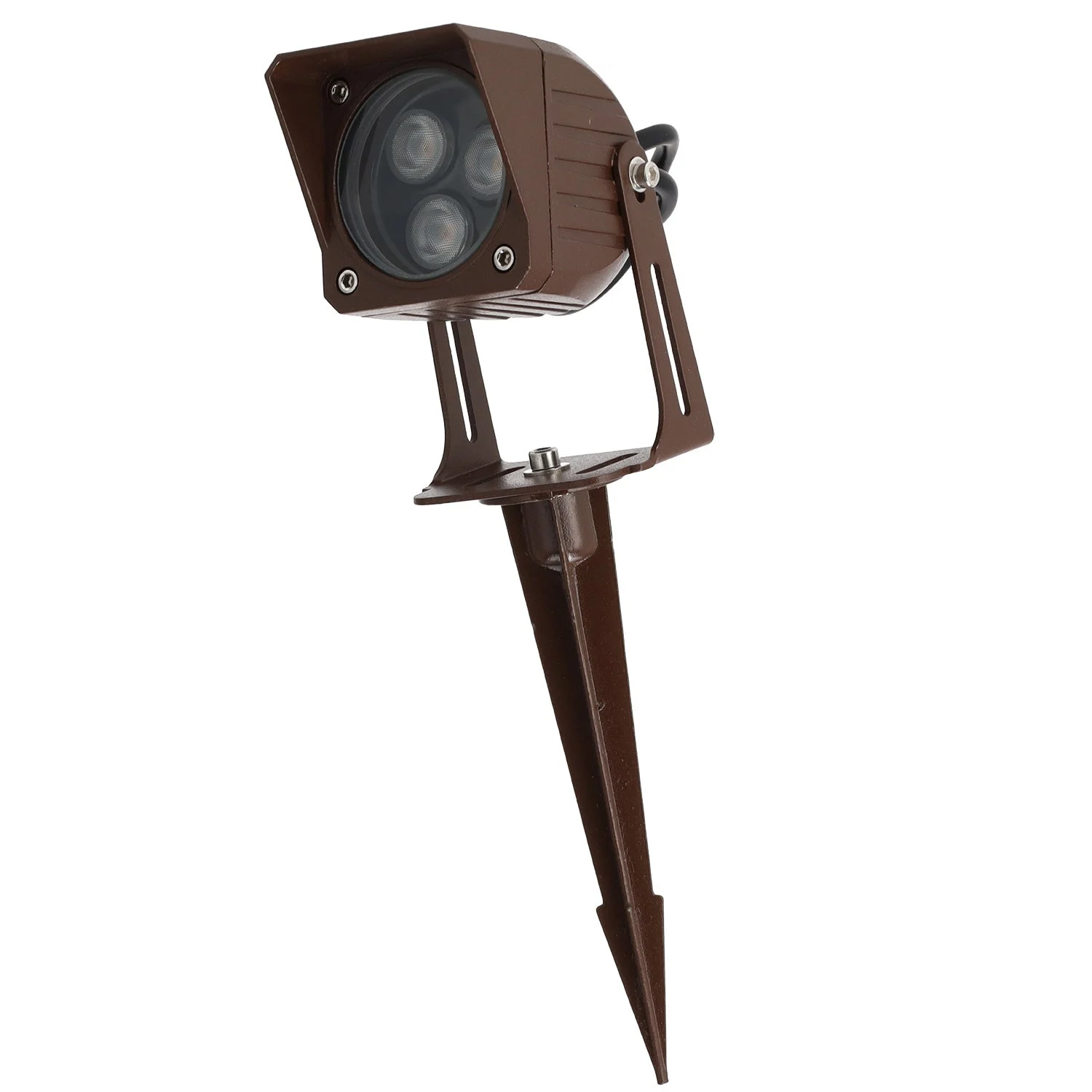 Foco Led con Pincho Jardín 3W IP65 2700ºK Acabado Marrón