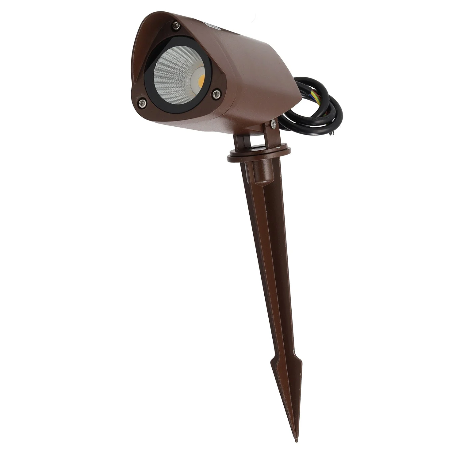 Foco Led con Pincho Jardín 7W IP65 2700ºK Acabado Marrón