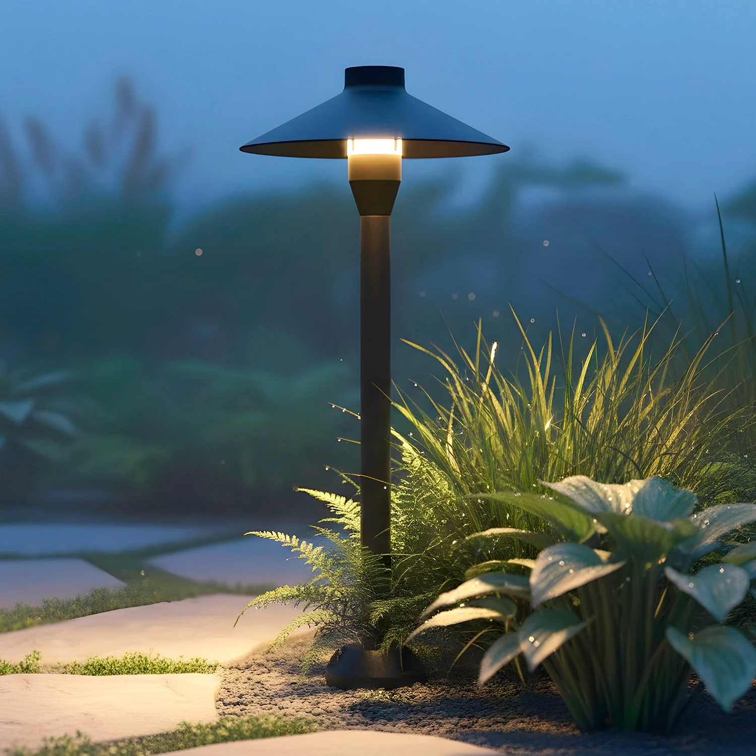 Baliza LED Exterior "Oldenburg" 54Cm 7W 220VAC 3000ºK Negro