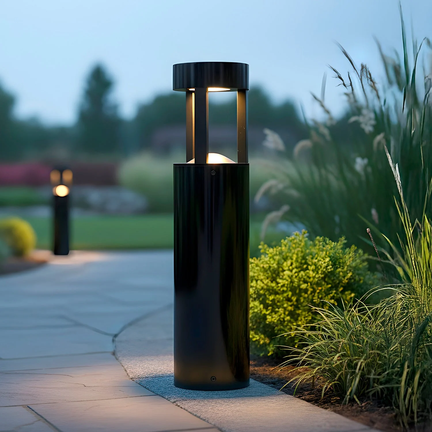 Baliza LED Exterior "Al Marj" 60Cm 10W 220VAC 3000ºK Negro