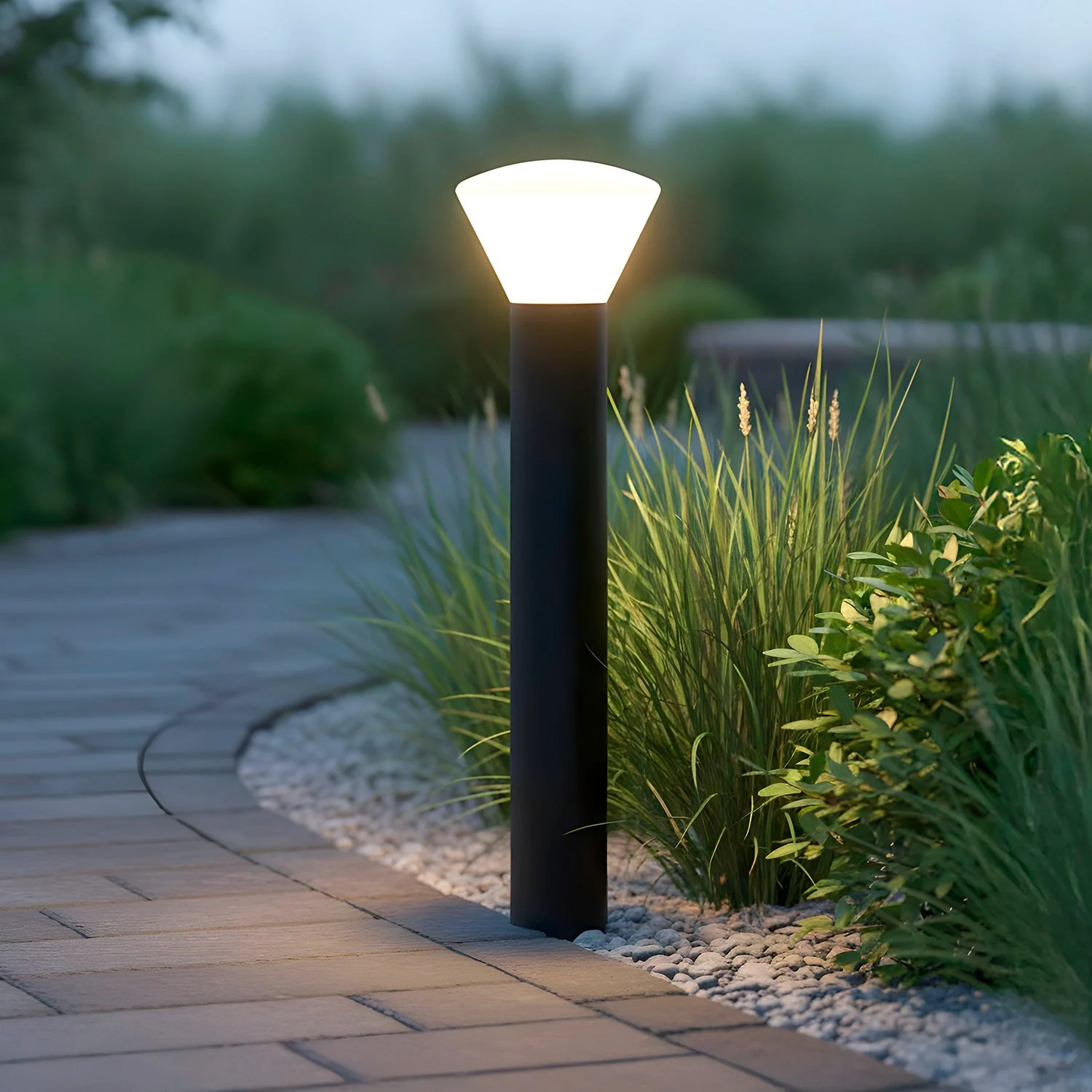 Baliza LED Exterior "Sonsonate" 60Cm 5W 220VAC 3000ºK Negro