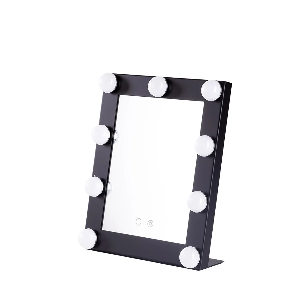 Espejo Iluminado Maquillaje LED 4200ºK 25x29Cm Negro 40.000H [SUN-KRS250290-B