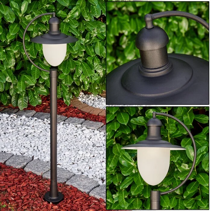 Surnu Poste de Jardín Negro, 1 luz