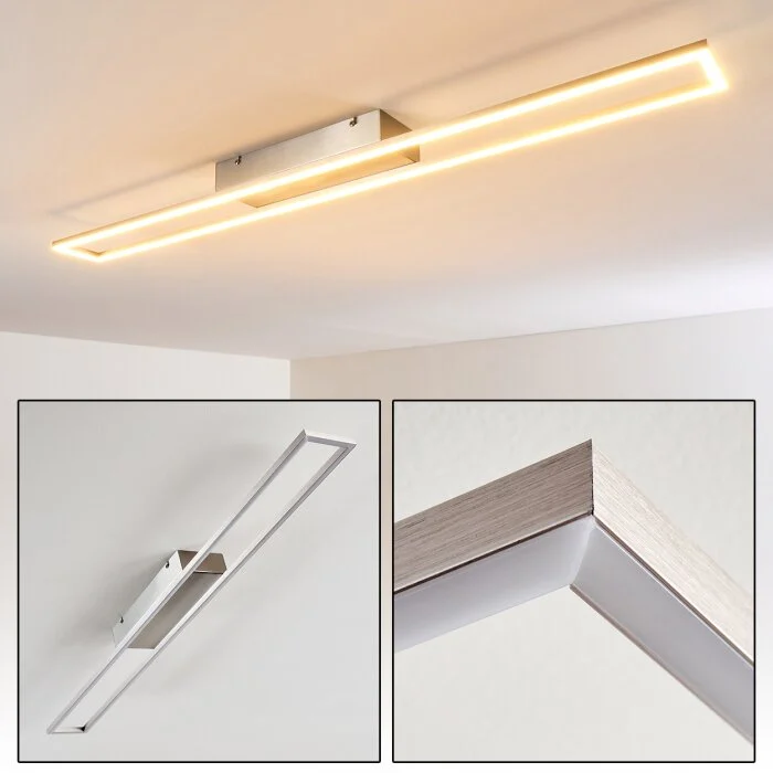 Tampere Lámpara de Techo LED Níquel-mate, 4 luces
