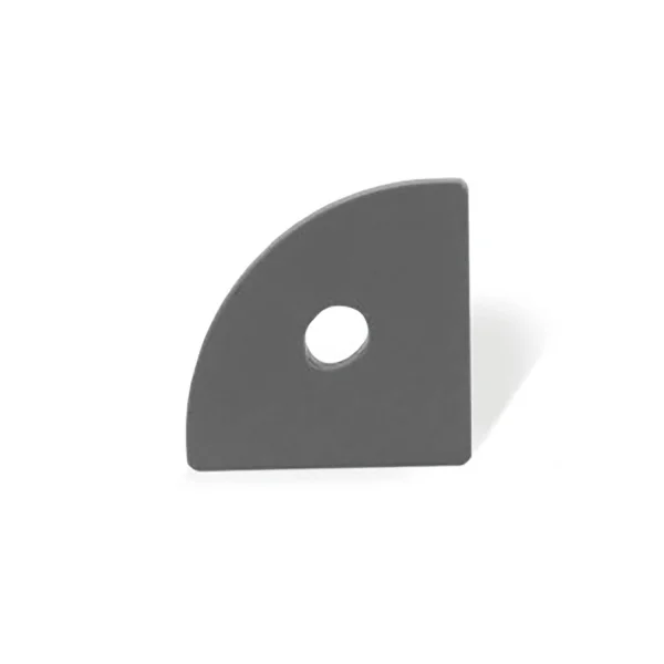 TAPA CON AGUJERO PARA PERFIL ESQUINERO 90º GRIS