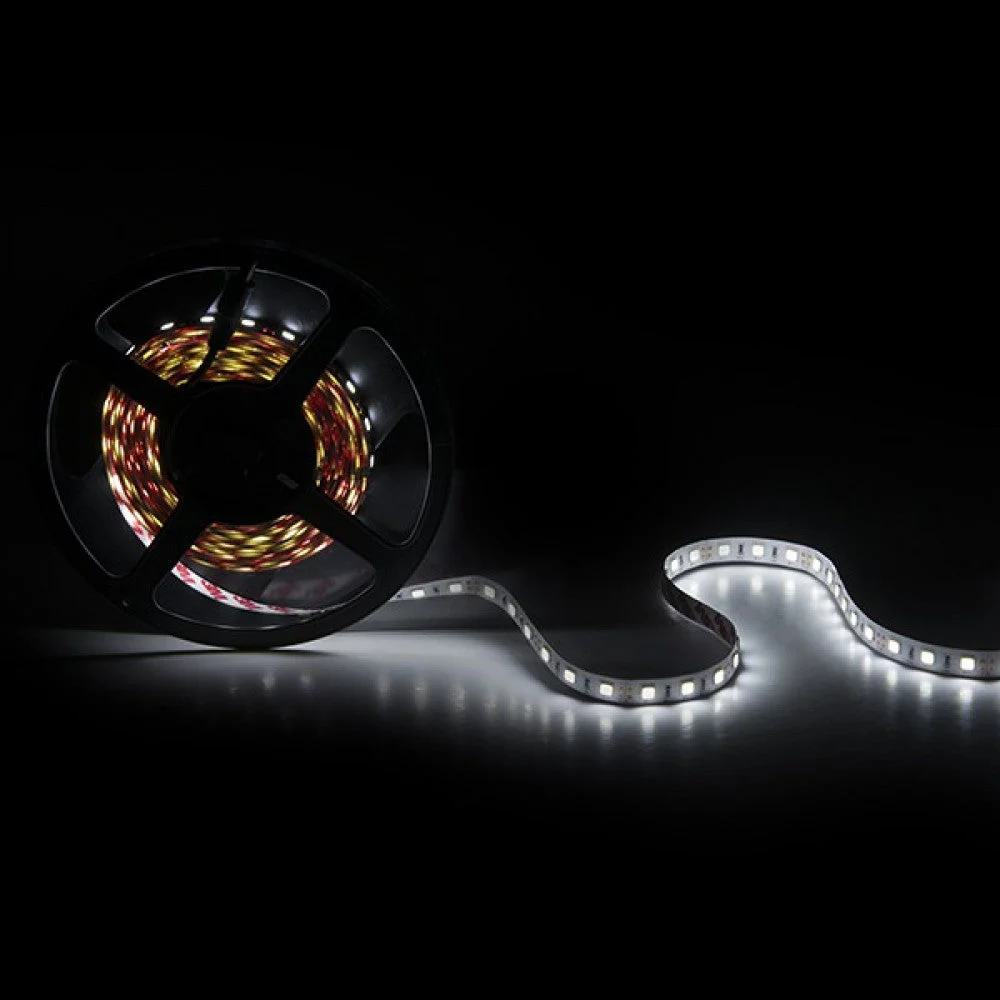 Tira de 300 LEDs 60W 15.000Lm 6000ºK SMD5252 12VDC IP20 x5M 50.000H [WM-5252-300-CW